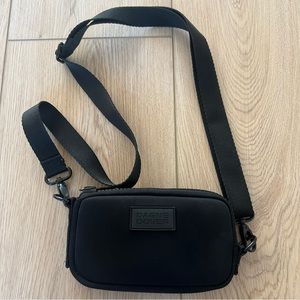 Dagne Dover Mara Black Phone Sling Neoprene Crossbody Bag